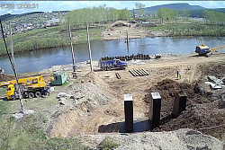 Наблюдать за реконструкцией моста через реку Кута можно в режиме онлайн 