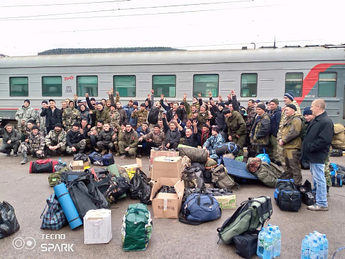 Первых мобилизованных проводили в Усть-Куте 
