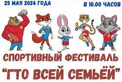 25 мая приглашаем активные семьи Усть-Кутскиго района на спортивный фестиваль «ГТО всей семьёй».