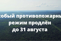 Особый противопожарный режим продлён до 31 августа в Усть-Кутском районе