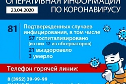 Оперативная информация по коронавирусу на 23 апреля 2020 года