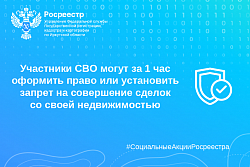 В Иркутской области участники СВО могут за 1 час оформить право или установить запрет на совершение сделок со своей недвижимостью  