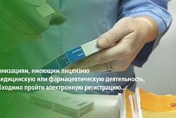 Организациям, имеющим право на медицинскую и фармацевтическую деятельность, необходимо пройти регистрацию в системе мониторинга МДЛП