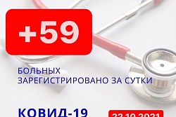 За сутки в Усть-Кутском районе выявлено 59 новых случаев коронавируса.