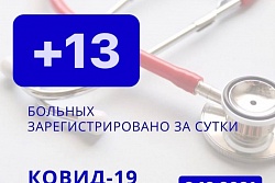 За сутки в Усть-Кутском районе выявлено 13 новых случаев коронавируса.