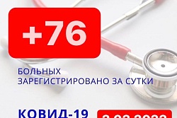 За сутки в Усть-Кутском районе выявлено 76 новых случаев коронавируса.