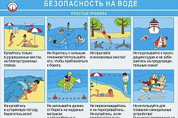Летом на водоёмах следует соблюдать определённые правила безопасного поведения