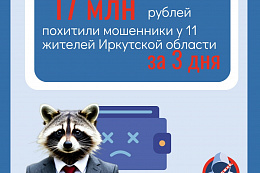 За три дня жители Приангарья перечислили мошенникам 17 миллионов рублей